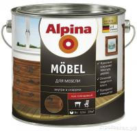 Лак алкидный Alpina Mobel GL.Для мебели глянцевый, 2.5 л